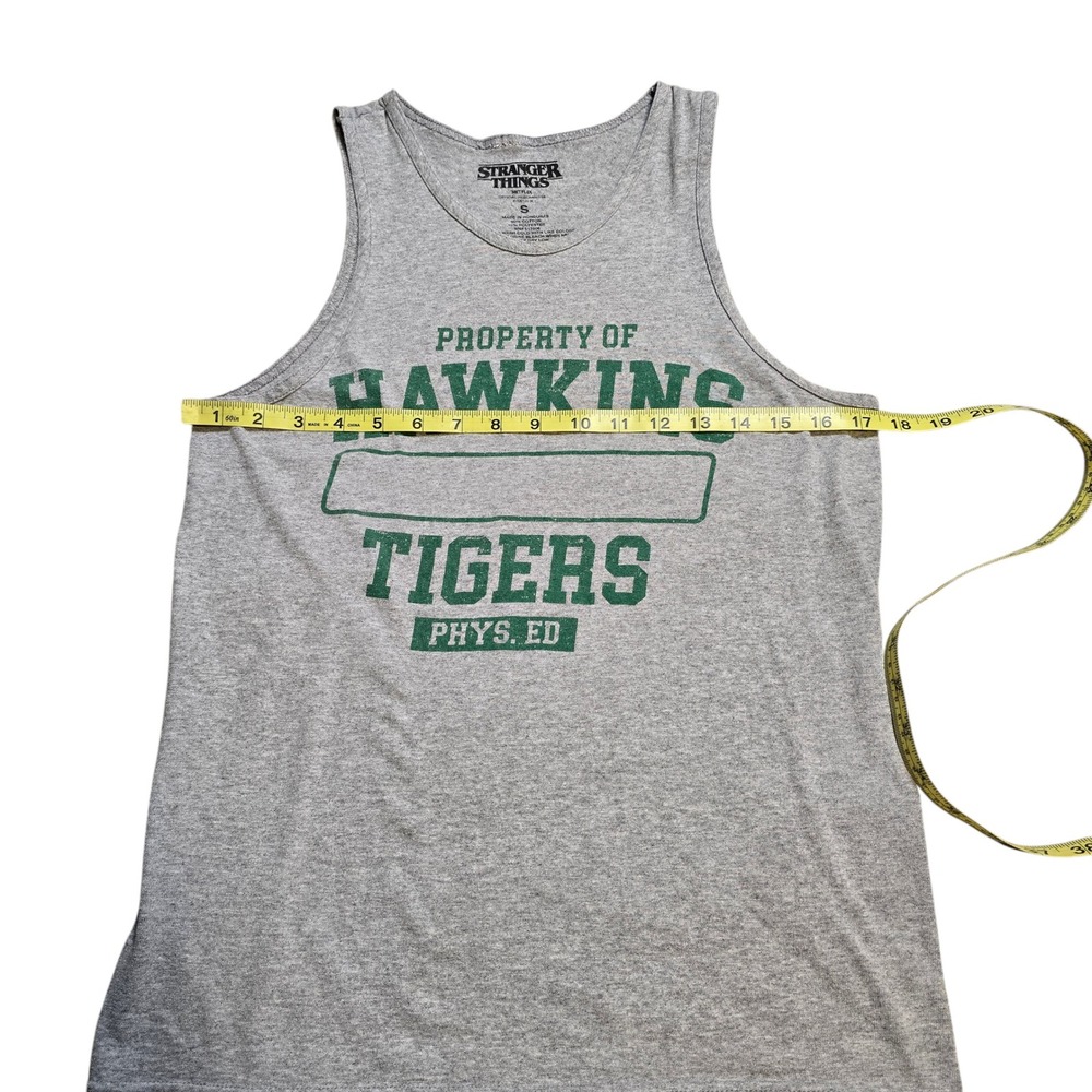 Stranger Things Unisex Heather Grey Hawkins Tigers Tank Top S - Picture 7 of 8